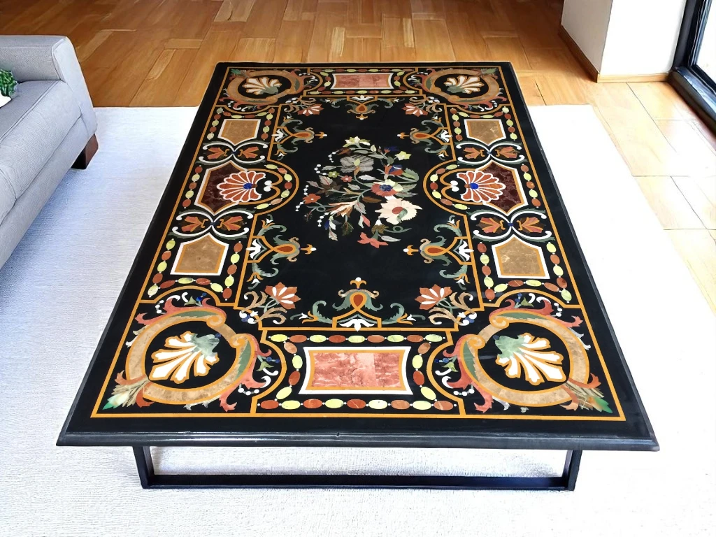 Pietra Dura Marble Dining Tables Artisan-Crafted Elegance